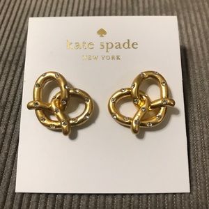 Kate Spade Dashing Beauty Pretzel Earrings Gold